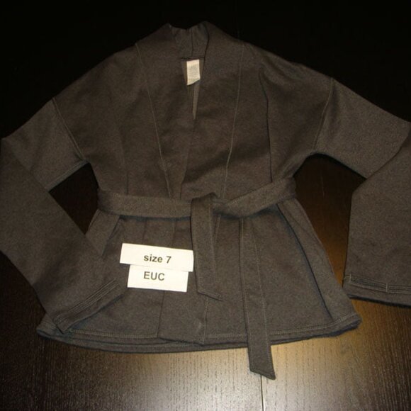 Ivivva by Lululemon🍋 Make It A Wrap thumbholes Grey pocket fleece size 7 - Picture 4 of 4